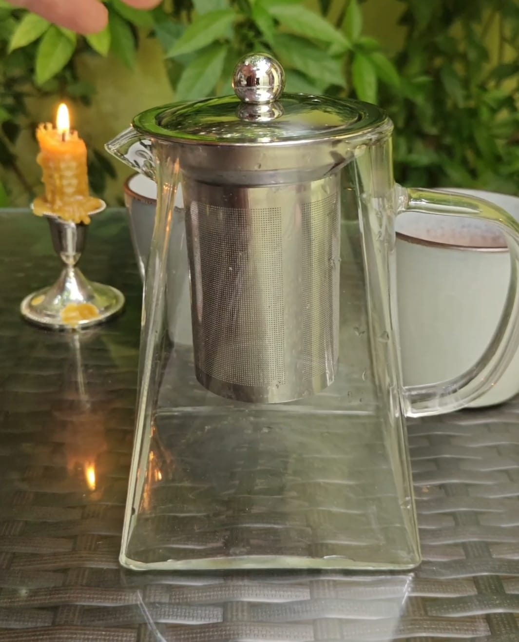 Kit tetera de vidrio dos cuencos y latita con té a elección - Imagen 2